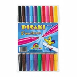 Pisaki mazaki flamastry 12 kolorów dwustronne