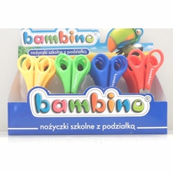 Nożyczki szkolne Bambino z podziałką dla leworęcznych