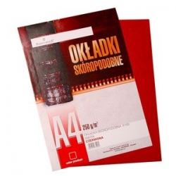 OKŁADKA SKÓRA A4 CZERWONA a'100