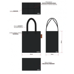 Torba vogo na butelki piwo woda welur premium