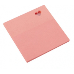 Notes samoprzylepny text 75x75mm 50k serce
