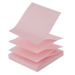 Notes samoprzylepny d.rect zig-zag 75x75mm różowy