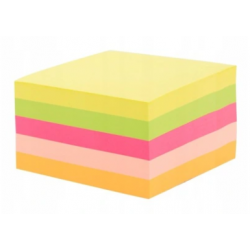 Bloczek samoprzylepny 75x75mm neon 450