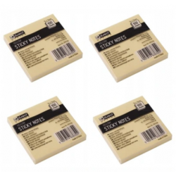Notes samoprzylepny 76x76mm żółty karteczki 4 opak