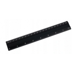 Linijka biurowa aluminiowa 20cm czarna
