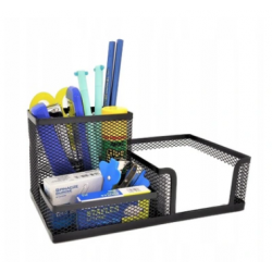 PRZYBORNIK NA BIURKO ORGANIZER METAL SIATKA