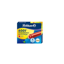 Naboje do pióra Pelikan 4001 krótkie czerwone