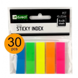 Zakładki indeksujące pet 45x12mm 5x25szt