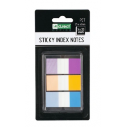 Zakładki indeksujące pet z-type 25x45mm 3x20szt