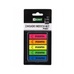 ZAKŁADKI INDEKSUJĄCE PET 45x12mm 5x20 SZT (9063)