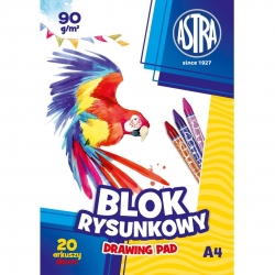 Blok rysunkowy biały  A4/120g ASTRA