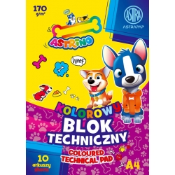 Blok Techniczny kolorowy A4/170g ASTRA