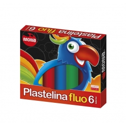 Plastelina fluo 6 kolorów MONA