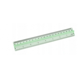 Linijka biurowa plastikowa z uchwytem 20 cm