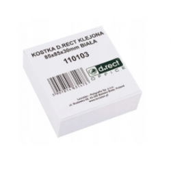 Kostka klejona 85x85x30 mm biała