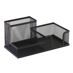Przybornik na biurko siatka 205x103x98mm czarny