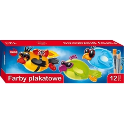 Farby plakatowe MONA, 12 kolorów