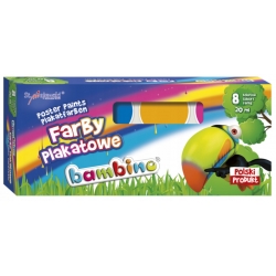 Farby plakatowe Bambino, 8 kolorów