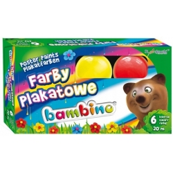 Farby Bambino 6 kolorów 20ml Farby Bambino 6 kolorów 20ml