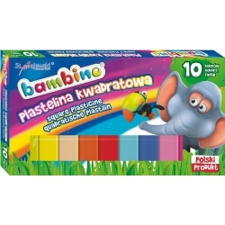 Plastelina kwadratowa BAMBINO, 10 kolorów Plastelina kwadratowa BAMBINO, 10 kolorów
