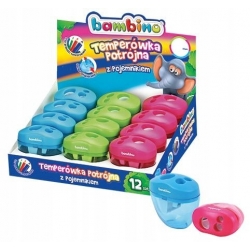 Temperówka potrójna BAMBINO z pojemnikiem Temperówka potrójna BAMBINO z pojemnikiem