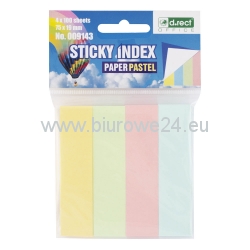 Zakładki indeksujące papierowe 19x76mm 4x100szt